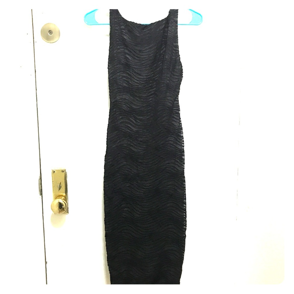 Kookai zebra tiger stripe net dress with shelf bra